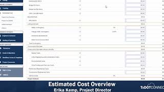 TxDOTCONNECT Demo Project Cost Estimate Overview [upl. by Hennessey]