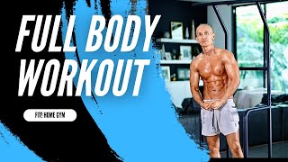 Full Body Workout on FIT Home gym [upl. by Airdnaxela]