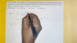 A sonometer wire of length 15 m is made of steel  Waves  Physics [upl. by Kelson567]