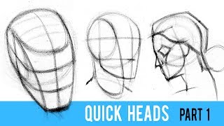 Quickly Draw Heads with the Loomis Method  Part 1 [upl. by Sandell]