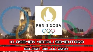 DAFTAR KLASEMEN MEDALI OLIMPIADE PARIS 2024  KLASEMEN TERBARU OLIMPIADE 2024 [upl. by Oilcareh]