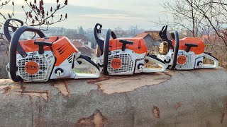 Stihl MS 500i i 10 versus MS 462 versus MS 400c same bar amp chain [upl. by Cally]