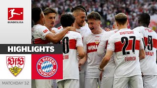 VfB Plays Poker for RunnerUp Spot  VfB StuttgartFC Bayern München 31 Highlights MD 32BL 2324 [upl. by Aciraa]