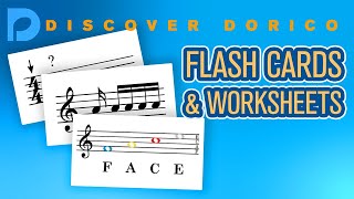 Musical Flashcards and Worksheets  Discover Dorico [upl. by Ahtnamas764]