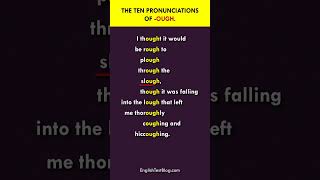 The ten pronunciations of ough [upl. by Helen]