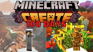 I Survived 100 Days TURNING A NUCLEAR WASTELAND DESERT into PARADISE with CREATE Hardcore Minecraft [upl. by Riggall898]