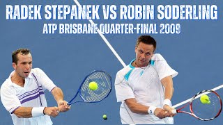 RADEK STEPANEK VS ROBIN SODERLING  2009 ATP BRISBANE FINAL [upl. by Arrimat]