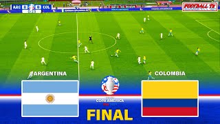 ARGENTINA vs COLOMBIA FINAL  Copa America 2024  Full Match All Goals  Realistic PES Gameplay [upl. by Esele]