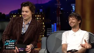 Harry Styles and Louis Tomlinson REUNITE on The Late Late Show [upl. by Hauser]