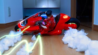 AKIRA Shotaro Kaneda’s Iconic Motorcycle Scene  Stop Motion [upl. by Luing]