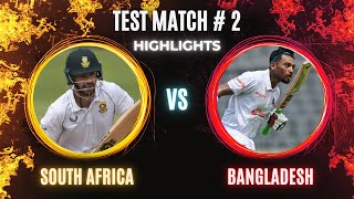 Bangladesh vs South Africa Test Match Day 2 Highlights  Test Match  2 [upl. by Prinz]