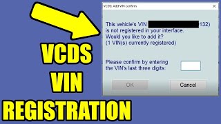 VCDS VIN Registration Guide  How to register a VIN with VAGCOM tutorial [upl. by Netloc]