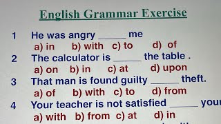 English Grammar Exercise  Prepositions [upl. by Orola906]