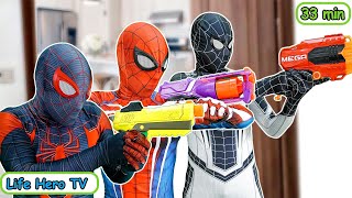 Spiderman Fake  Rescue SpiderMan  TEAM SPIDERMAN JOKER BAD GUY  LIVE ACTION MORE [upl. by Madlin]