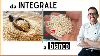 La TRASFORMAZIONE del riso da risone a riso integrale a semi lavorato a bianco come AVVIENE [upl. by Leta]