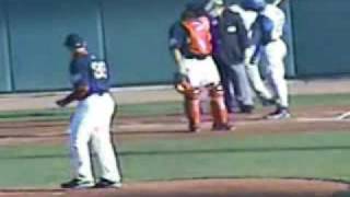 Delmon Young Throws And Hits An Umpire With His Bat [upl. by Jonathan]