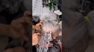 braids hairstyles haircare knotlessbraids twiststyles greyhair gray curls how to do [upl. by Unders]