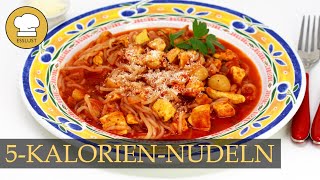 5KALORIENNUDELN  schnelle low carb One Pot Pasta [upl. by Llohcin319]