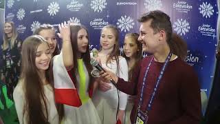 Eurowizja Junior 2018 Roksana Węgiel w pierwszym wywiadzie po wygranej [upl. by Ebba]