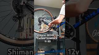 Shimano DEORE 12v cassete SUNRACE 1150 bikereels shimano bike [upl. by Rednave]