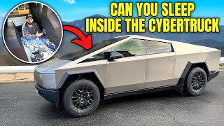 SPENDING 24 HOURS IN MY TESLA CYBERTRUCK [upl. by Sabba]