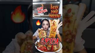 Beef bone marrow spicy asian mukbang [upl. by Darcey]