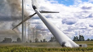 Dramatic Wind Turbine Fails Collapses and Astonishing Moments [upl. by Atinel]