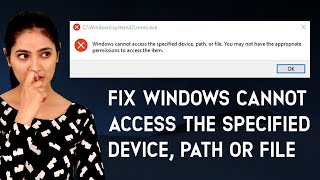 Fix Windows Cant Access The Specified Device Path or File Doesnt Support Microsoft Slove [upl. by Eiram]