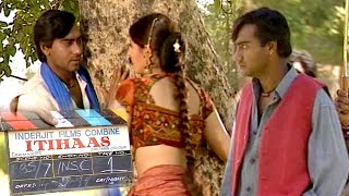 Ajay Devgn And Twinkle Khanna Shooting For Itihaas Song  Flashback Video [upl. by Warga874]