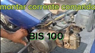 como montar corrente comando e o kit de engrenagem da bis 100 [upl. by Aehtna423]