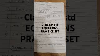 Equation  Class 6th STD  Chp  10  Practice set 26 amp 27 [upl. by Aelahs]