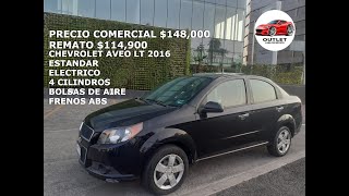 REMATO 114900 CHEVROLET AVEO LT 2016 [upl. by Eedak]