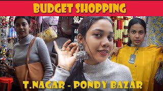 Pondy Bazar Budget shopping  Budget Shopping  Fun Shopping With Harita [upl. by Albemarle]