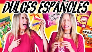 Probando DULCES ESPAÑOLES 🍬🇪🇸  Comí pipas con cáscara 🤦🏼‍♀️💥🍭 [upl. by Aklam]