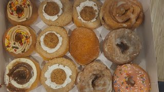 Krispy Kreme Golden Harvest Fall Edition Food review entertainment [upl. by Odradlig]