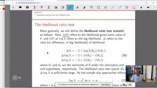 Part 2 The likelihood ratio test and ANOVA [upl. by Eillime]