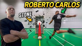 CAN ROBERTO CARLOS BREAK STONE WITH A FOOTBALL [upl. by Epifano]