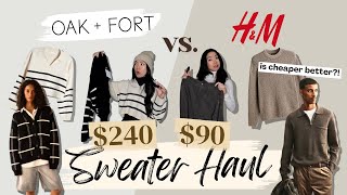 Are Oak  Fort sweaters worth the money Fall sweater tryon haul [upl. by Armillda581]