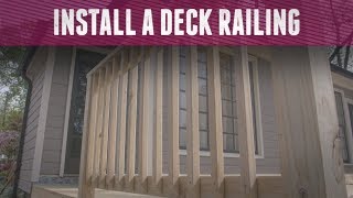 How to Install a Deck Railing  DIY Network [upl. by Shanda985]