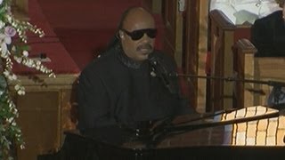 Stevie Wonder plays emotional song for Whitney Houston at her funeral [upl. by Laoj]