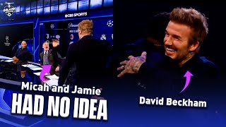 David Beckham SURPRISES Thierry Henry Jamie Carragher amp Micah Richards  UCL Today  CBS Sports [upl. by Aneret]