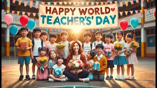 Thank You Teachers – World Teachers Day Song  ABC Kids World [upl. by Sawyere]