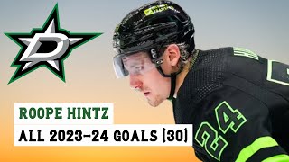 Roope Hintz 24 All 30 Goals of the 202324 NHL Season [upl. by Anirehtak]