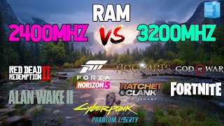 Ram DDR4 2400 Vs 3200 Mhz Gaming Test In 10 Games [upl. by Nielson]