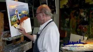 01Demonstration of knife painting by Christian Jequel quotHarvestquot [upl. by Asiel]