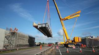 Watch Uttoxeter Bridge on the A50 built in seconds [upl. by Oner]