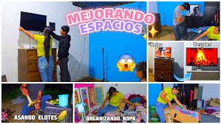 COLOQUE SOPORTE Y REPISA A LA TV 😱✅️ SE VE MEJOR✨️ Organizando y Doblando Ropa 👕 ASAMOS ELOTES 🌽 [upl. by Ahseret]