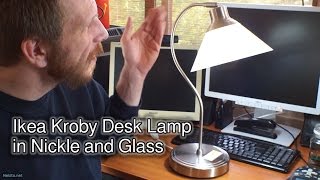 Ikea Kroby Desk Lamp in Nickle and Glass [upl. by Rayshell]