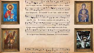 Credo III  Catholic Latin Gregorian Chant Lyrics [upl. by Nodnarbal]