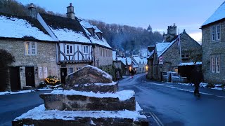 COTSWOLDS Late Evening Christmas Walk  English Village Castle Combe [upl. by Sadnac466]